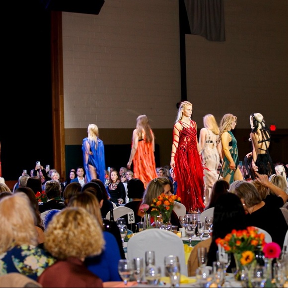 Handmade Macramé Deep Red Dress Cut Out Designer NYFW - Picture 6 of 16